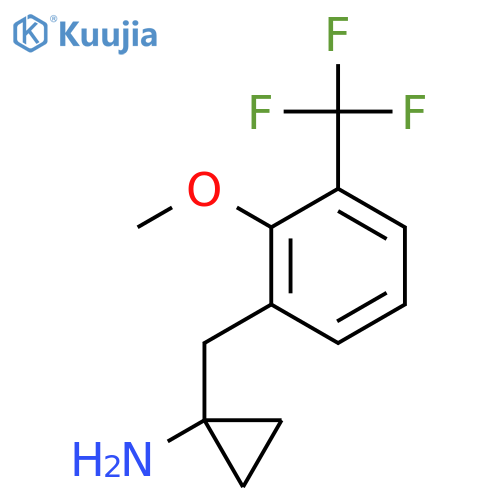 1-{2-methoxy-3-(trifluoromethyl)phenylmethyl}cyclopropan-1-amine structure
