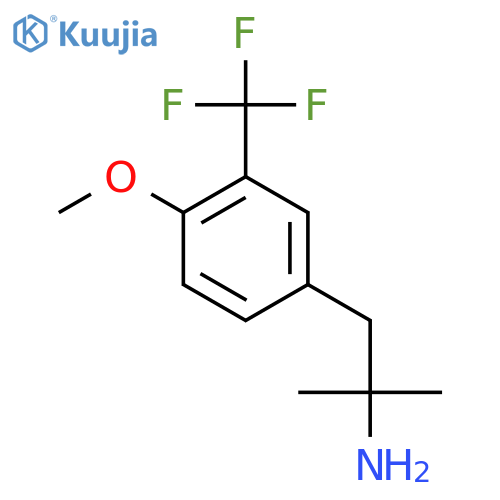 1-4-methoxy-3-(trifluoromethyl)phenyl-2-methylpropan-2-amine structure
