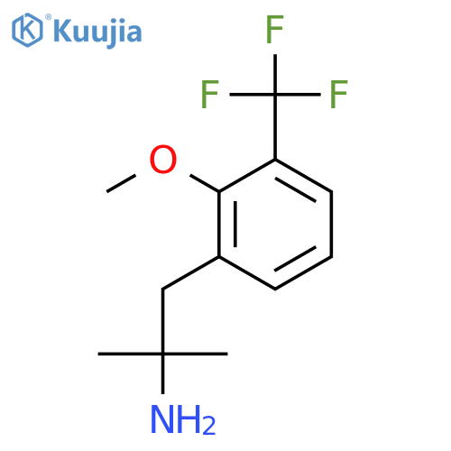 1-2-methoxy-3-(trifluoromethyl)phenyl-2-methylpropan-2-amine structure
