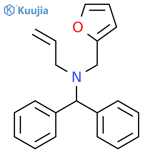 2-Furanmethanamine, N-(diphenylmethyl)-N-2-propenyl- structure