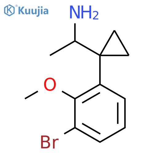 1-1-(3-bromo-2-methoxyphenyl)cyclopropylethan-1-amine structure