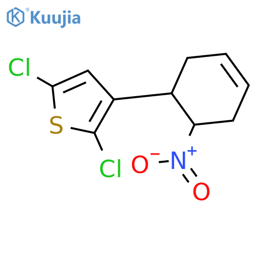 Thiophene, 2,5-dichloro-3-(6-nitro-3-cyclohexen-1-yl)- structure