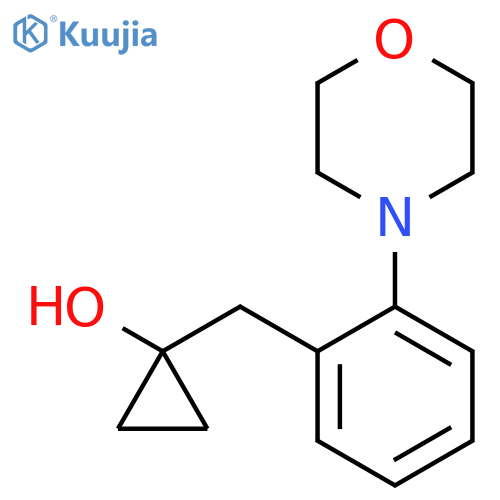 1-{2-(morpholin-4-yl)phenylmethyl}cyclopropan-1-ol structure
