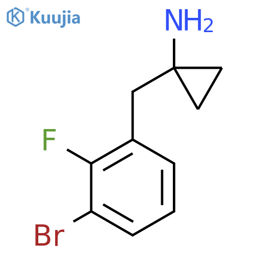 1-(3-bromo-2-fluorophenyl)methylcyclopropan-1-amine structure