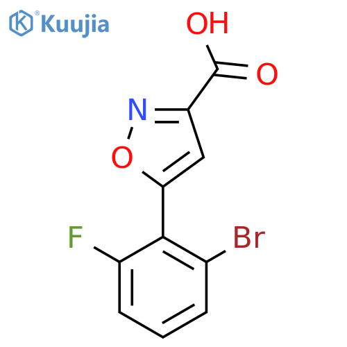 5-(2-bromo-6-fluorophenyl)-1,2-oxazole-3-carboxylic acid structure