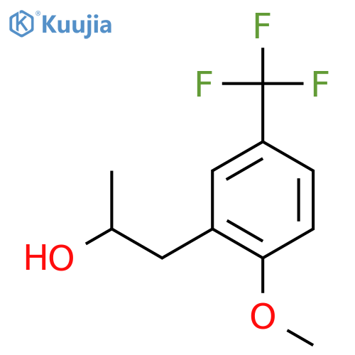 1-2-methoxy-5-(trifluoromethyl)phenylpropan-2-ol structure