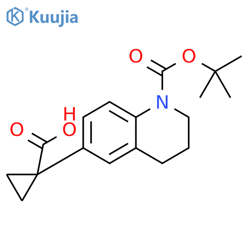 1-(1-tert-butoxycarbonyl-3,4-dihydro-2H-quinolin-6-yl)cyclopropanecarboxylic acid structure