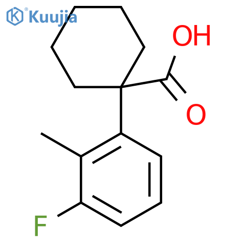 1-(3-fluoro-2-methylphenyl)cyclohexane-1-carboxylic acid structure