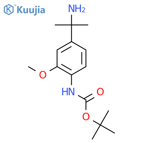 tert-butyl N-4-(2-aminopropan-2-yl)-2-methoxyphenylcarbamate structure
