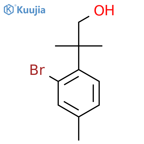 2-(2-bromo-4-methylphenyl)-2-methylpropan-1-ol structure