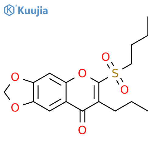 8H-1,3-Dioxolo[4,5-g][1]benzopyran-8-one, 6-(butylsulfonyl)-7-propyl- structure