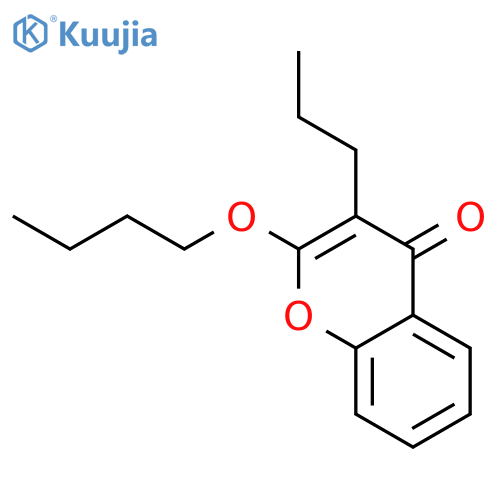 4H-1-Benzopyran-4-one, 2-butoxy-3-propyl- structure