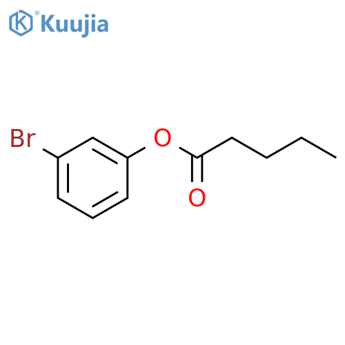 Pentanoic acid, 3-bromophenyl ester structure