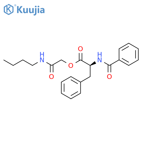 L-Phenylalanine, N-benzoyl-, 2-(butylamino)-2-oxoethyl ester structure