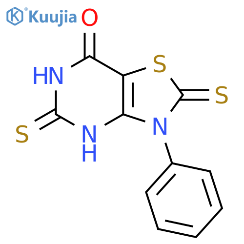 3-Phenyl-2,5-dithioxo-2,3,5,6-tetrahydro-4H-thiazolo[4,5-d]pyrimidin-7-one structure