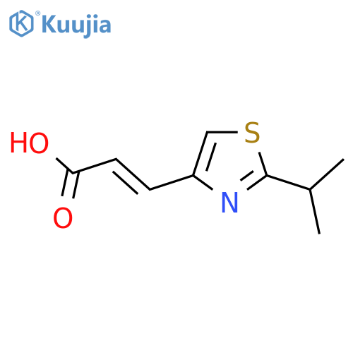3-2-(propan-2-yl)-1,3-thiazol-4-ylprop-2-enoic acid structure