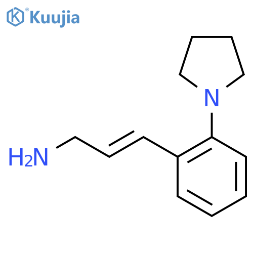 3-2-(pyrrolidin-1-yl)phenylprop-2-en-1-amine structure