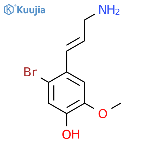 4-(3-aminoprop-1-en-1-yl)-5-bromo-2-methoxyphenol structure