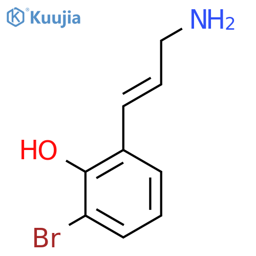 2-(3-aminoprop-1-en-1-yl)-6-bromophenol structure