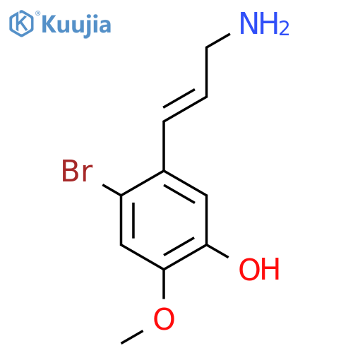 5-(3-aminoprop-1-en-1-yl)-4-bromo-2-methoxyphenol structure
