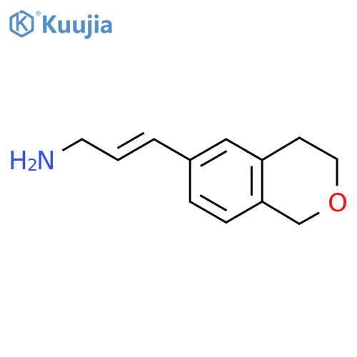 3-(3,4-dihydro-1H-2-benzopyran-6-yl)prop-2-en-1-amine structure