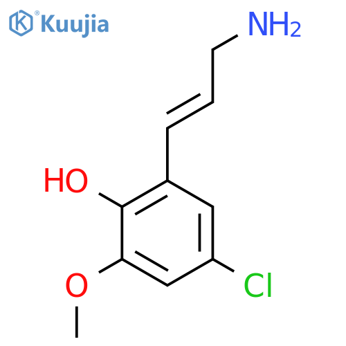 2-(3-aminoprop-1-en-1-yl)-4-chloro-6-methoxyphenol structure