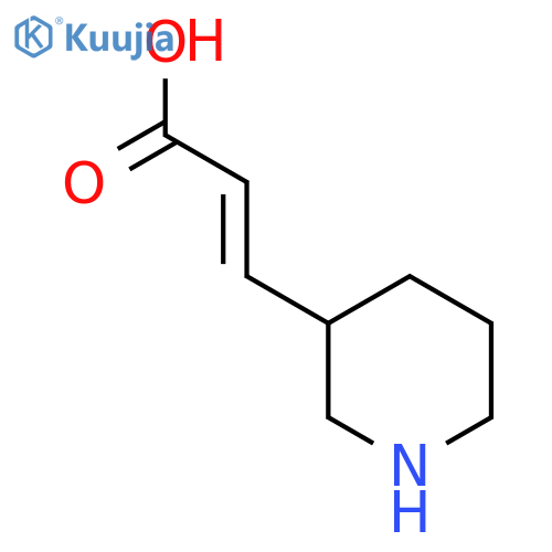 (2E)-3-(piperidin-3-yl)prop-2-enoic acid structure