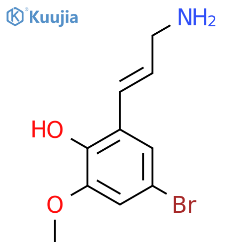 2-(3-aminoprop-1-en-1-yl)-4-bromo-6-methoxyphenol structure