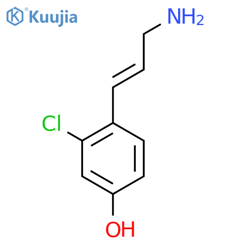 4-(3-aminoprop-1-en-1-yl)-3-chlorophenol structure