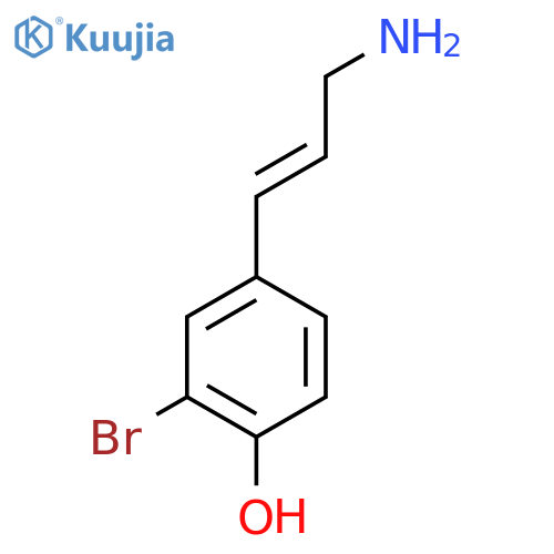 4-(3-aminoprop-1-en-1-yl)-2-bromophenol structure