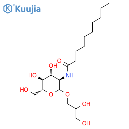 D-GLUCOPYRANOSIDE, 2,3-DIHYDROXYPROPYL 2-DEOXY-2-[(1-OXODECYL)AMINO]- structure