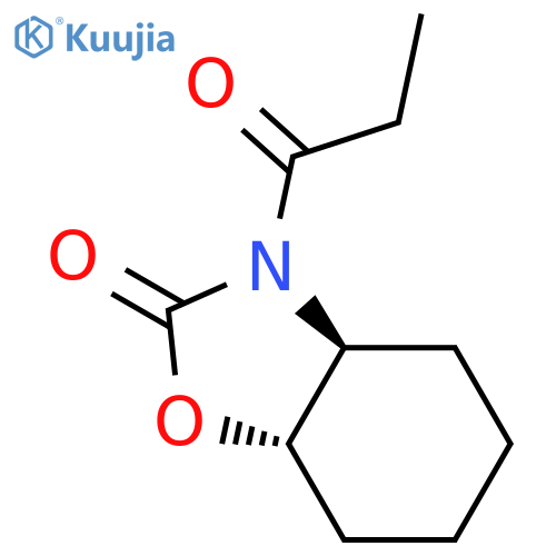 2(3H)-Benzoxazolone, hexahydro-3-(1-oxopropyl)-, (3aS,7aS)- structure