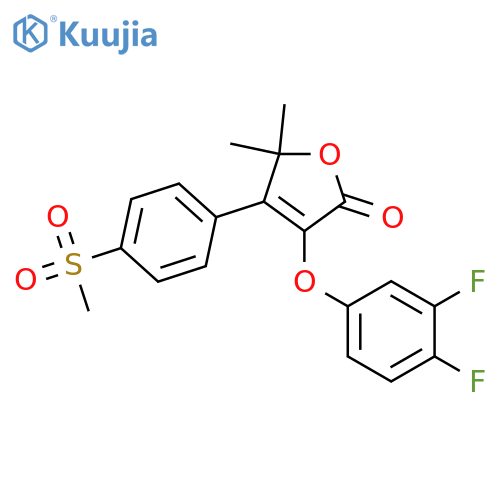 2(5H)-Furanone,3-(3,4-difluorophenoxy)-5,5-dimethyl-4-[4-(methylsulfonyl)phenyl]- structure