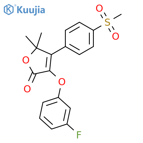 2(5H)-Furanone,3-(3-fluorophenoxy)-5,5-dimethyl-4-[4-(methylsulfonyl)phenyl]- structure
