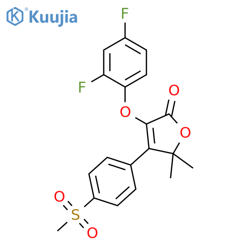2(5H)-Furanone,3-(2,4-difluorophenoxy)-5,5-dimethyl-4-[4-(methylsulfonyl)phenyl]- structure