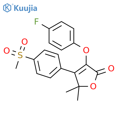 2(5H)-Furanone,3-(4-fluorophenoxy)-5,5-dimethyl-4-[4-(methylsulfonyl)phenyl]- structure