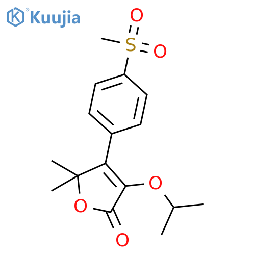 2(5H)-Furanone,5,5-dimethyl-3-(1-methylethoxy)-4-[4-(methylsulfonyl)phenyl]- structure