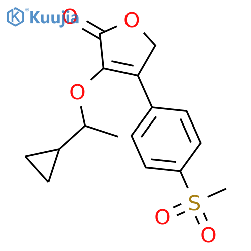 2(5H)-Furanone, 3-(1-cyclopropylethoxy)-4-[4-(methylsulfonyl)phenyl]- structure
