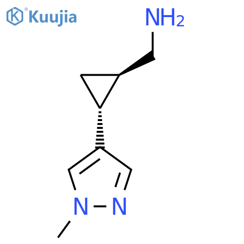 rac-(1R,2R)-2-(1-methyl-1H-pyrazol-4-yl)cyclopropylmethanamine structure