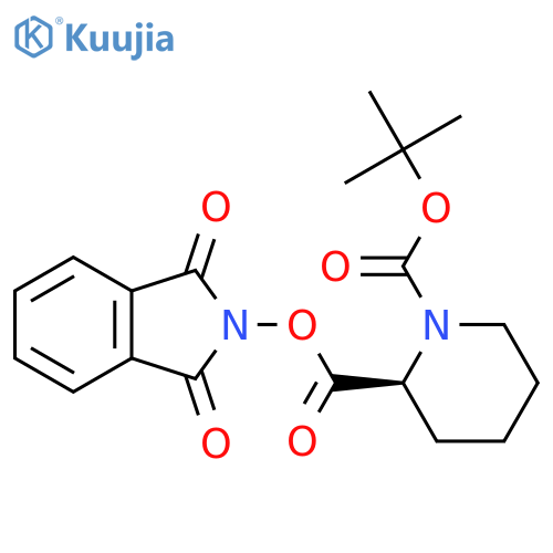1-tert-butyl 2-(1,3-dioxo-2,3-dihydro-1H-isoindol-2-yl) (2S)-piperidine-1,2-dicarboxylate structure