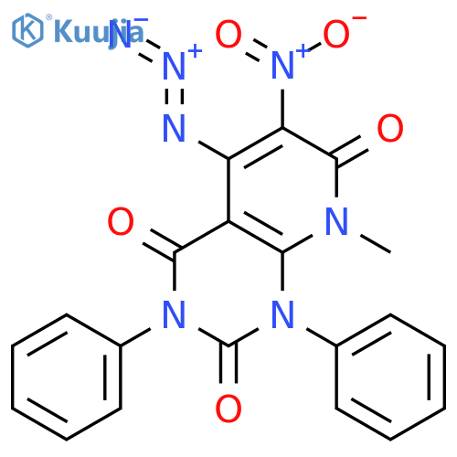 Pyrido[2,3-d]pyrimidine-2,4,7(1H,3H,8H)-trione,5-azido-8-methyl-6-nitro-1,3-diphenyl- structure