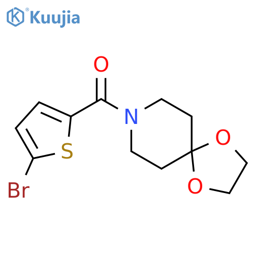 1,4-Dioxa-8-azaspiro[4.5]decane, 8-[(5-bromo-2-thienyl)carbonyl]- structure
