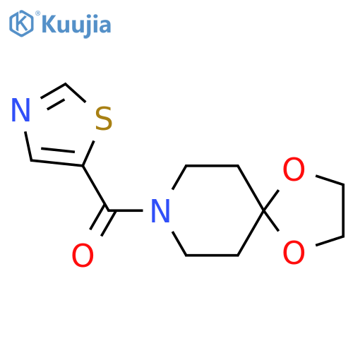 (1,4-Dioxa-8-azaspiro[4.5]decan-8-yl)(1,3-thiazol-5-yl)methanone structure