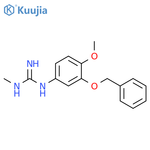 Guanidine, N-[4-methoxy-3-(phenylmethoxy)phenyl]-N'-methyl- structure