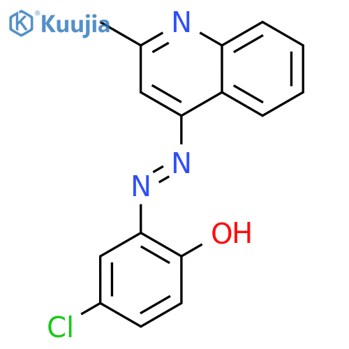 Phenol, 4-chloro-2-[(2-methyl-4-quinolinyl)azo]- structure