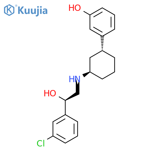 3-((1R,3R)-3-(((R)-2-(3-Chlorophenyl)-2-hydroxyethyl)amino)cyclohexyl)phenol structure