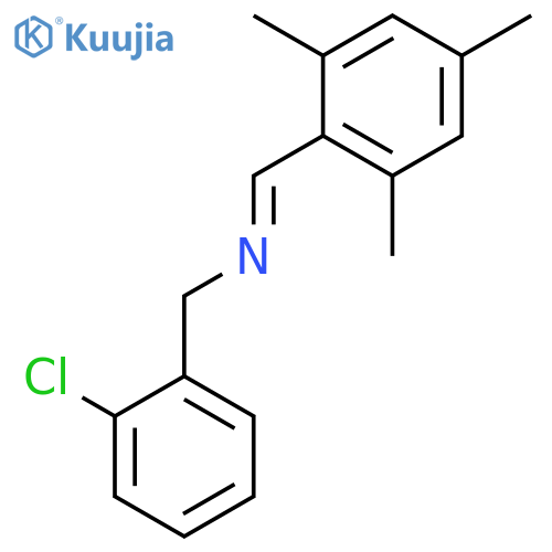 Benzenemethanamine, 2-chloro-N-[(2,4,6-trimethylphenyl)methylene]- structure