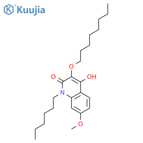 2(1H)-Quinolinone, 1-hexyl-4-hydroxy-7-methoxy-3-(octyloxy)- structure