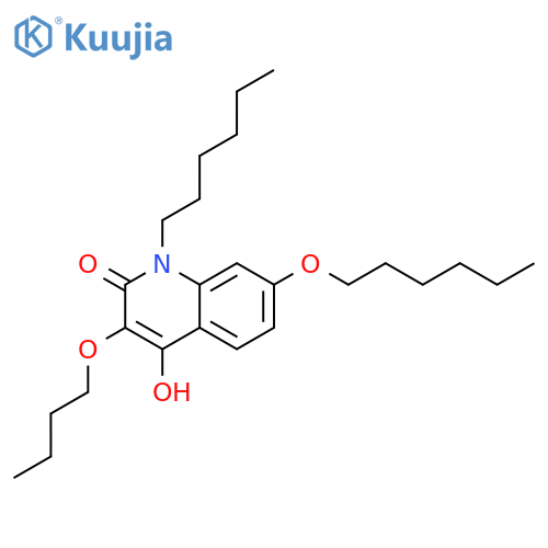 2(1H)-Quinolinone, 3-butoxy-1-hexyl-7-(hexyloxy)-4-hydroxy- structure