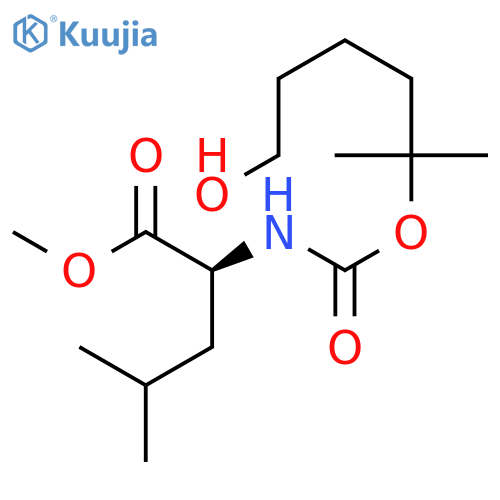 L-Leucine, N-[[(5-hydroxy-1,1-dimethylpentyl)oxy]carbonyl]-, methyl ester structure